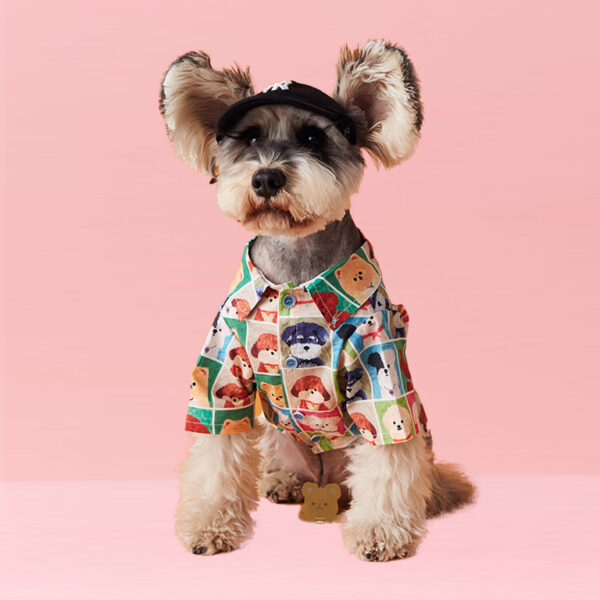 dog print dog blouse