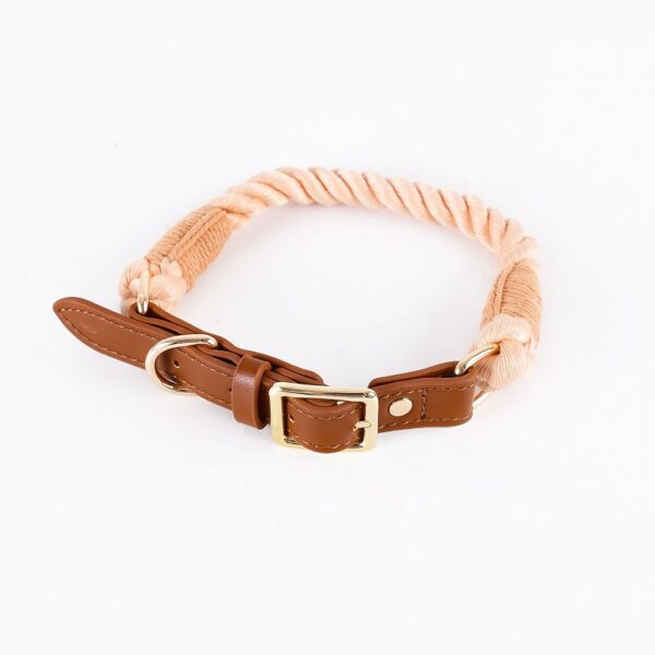pink leather dog collar